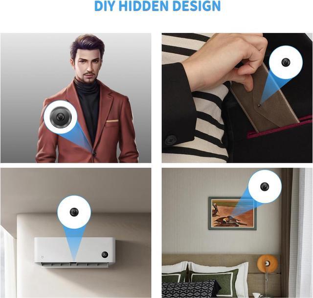 Alt view image 5 of 6 - Small Hidden Camera DIY Module - Mini Wireless Spy Camera - HD 1080P WiFi Tiny Nanny Cam - Micro  Camera for Home Indoor Security