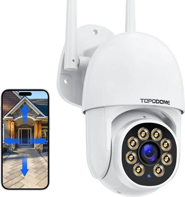 Main image of Wi-Fi Security Camera Outdoor 1080P, RTSP IP Surveillance Home WiFi Camera, 350°/120° Pan Tilt Auto Tacking, Human Detection, Color Night Vision, IP66