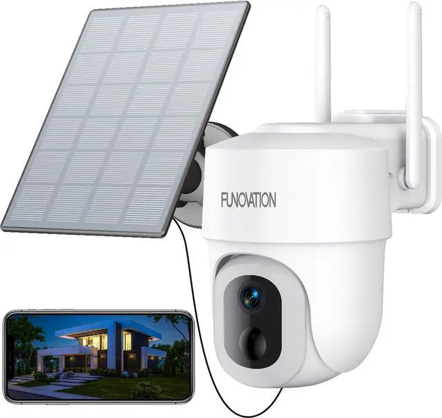 Main image of 2K/3MP Solar Security Camera Wireless Outdoor, 15000mAh Battery Powered 360° PTZ 2.4G WiFi Only Camera for Home Security, 16-LED Color Night Vision, Siren, PIR Sensor, 2-Way Talk, IP65, SD/Cloud