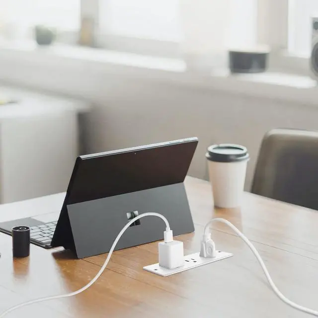 Alt view image 3 of 7 - Conference Recessed Power Strip with 3 Outlets, Waterproof, Splash Resistant, 6ft Extension Cord, Flat Plug