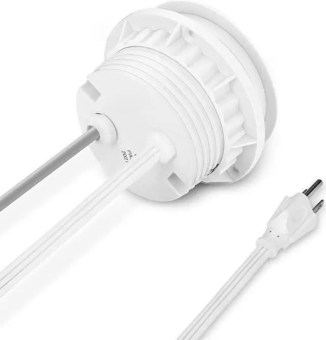 Alt view image 2 of 7 - BTU Desktop Power Grommet with USB, 3 inch Hole Recessed Power Outlet, Flush Mount Power Strip Outlet with 2 AC Outlet & 2 USB Ports & 1 CAT6 & 10ft Power Cords for Table, Office, Home, Hotel, White
