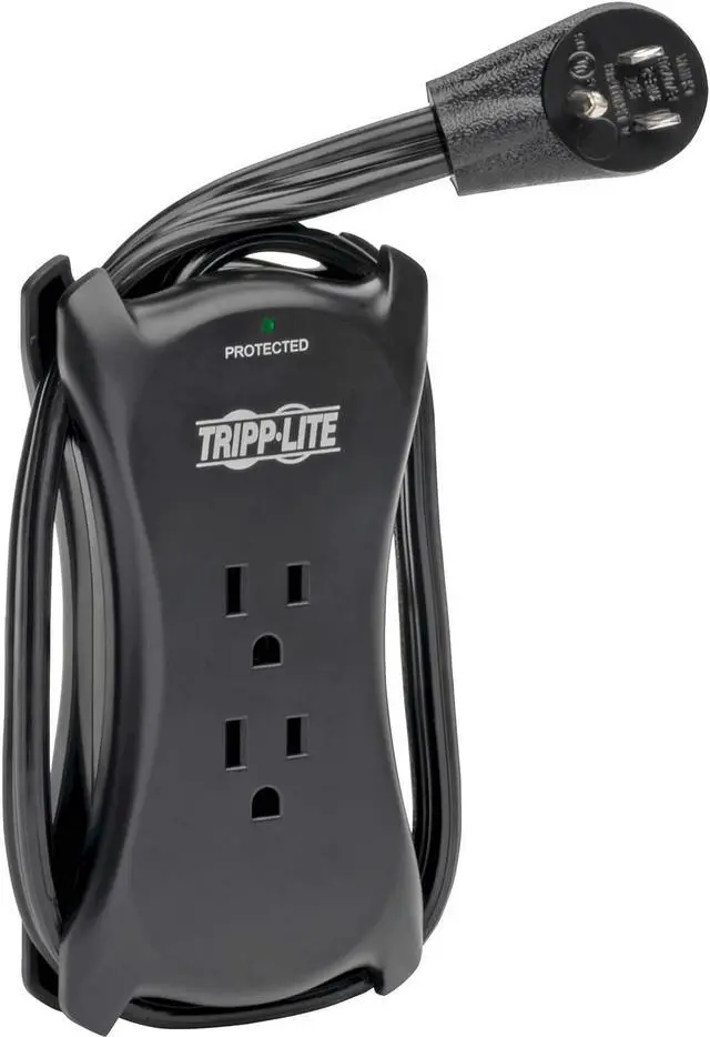 Main image of Eaton TRAVELER3USB Travel Power Strip & USB Charger, Flat Plug, 1050 Joule Surge Protector, 2 USB Ports, 3-Outlets, 18" Cord & Cable Wrap, $25,000 Insurance