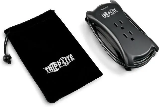 Alt view image 5 of 7 - Eaton TRAVELER3USB Travel Power Strip & USB Charger, Flat Plug, 1050 Joule Surge Protector, 2 USB Ports, 3-Outlets, 18" Cord & Cable Wrap, $25,000 Insurance