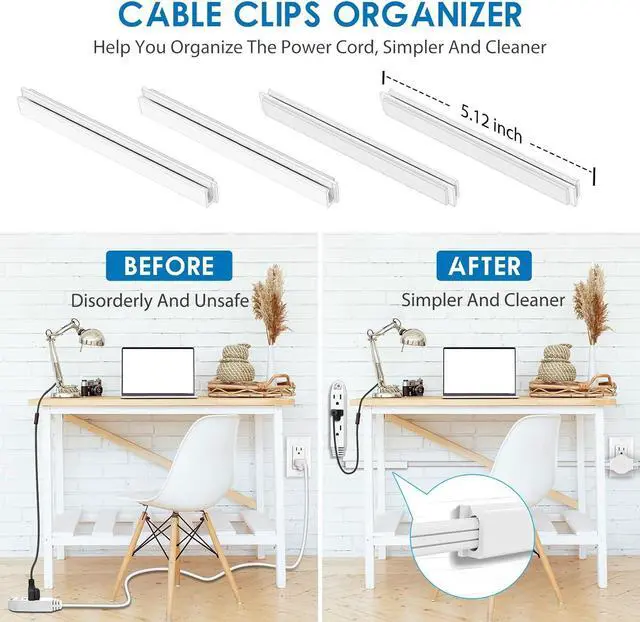 Alt view image 6 of 7 - K KASONIC 3 Prong 12 Feet Twin Extension Cord Power Strip, 6 Feet on Each Side, Flat Head Outlet Plug, 6 Outlets, Double Extension Cord Splitter for Indoor Use, ETL Listed, White