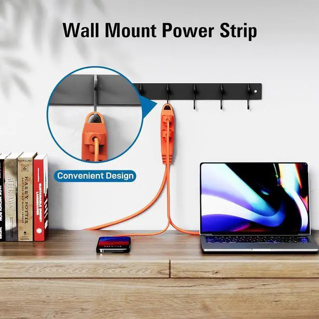 Alt view image 4 of 7 - K KASONIC - 12-Feet 3 Outlet Extension Cord, UL Listed, 16/3 SJTW 3-Wire Grounded, 13 Amp 125 V 1625 Watts, Multi-Outlet Indoor/Outdoor Use, Orange