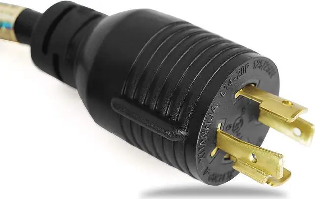 Alt view image 4 of 6 - HENGYI Generator Extension Cord, Heavy Duty Generator Locking Power Cord, Generator 4-Prong, 20 AMP, Black,10FT (L14-20P to L14-20R)