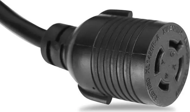 Alt view image 5 of 6 - HENGYI Generator Extension Cord, Heavy Duty Generator Locking Power Cord, Generator 4-Prong, 20 AMP, Black,10FT (L14-20P to L14-20R)