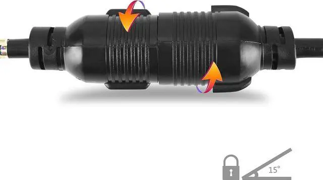 Alt view image 6 of 6 - HENGYI Generator Extension Cord, Heavy Duty Generator Locking Power Cord, Generator 4-Prong, 20 AMP, Black,10FT (L14-20P to L14-20R)