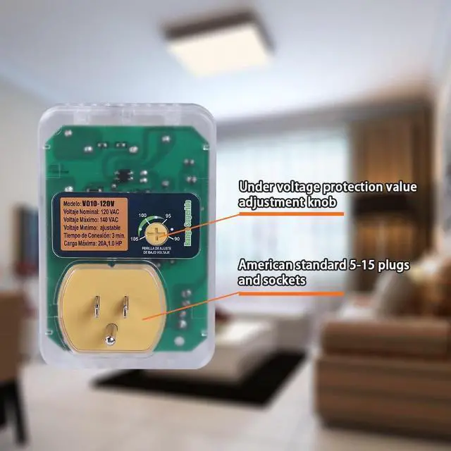 Alt view image 3 of 7 - BXST One Outlet Wall Plug Surge Protector Voltage Protector for Refrigerators Against High and Low Voltage Surge Protector for Home Appliances (ETL)