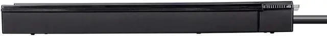 Alt view image 4 of 6 - Monoprice 12 Outlet Slim Surge Protector Power Strip - 10 Feet - Black | Heavy Duty Cord | UL Rated, 4,230 Joules With Grounded And Protected Light Indicator