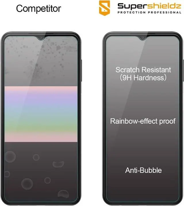 Alt view image 2 of 5 - Supershieldz (3 Pack) Designed for Samsung Galaxy A32 5G Tempered Glass Screen Protector, Anti Scratch, Bubble Free