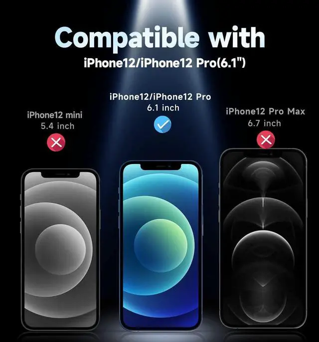 Alt view image 2 of 6 - 2 Pack for iPhone 12/iPhone 12 Pro 6.1 inch Tempered Glass Screen Protector Auto Dust-Elimination Installation Bubble Free HD Clear Easy Installation