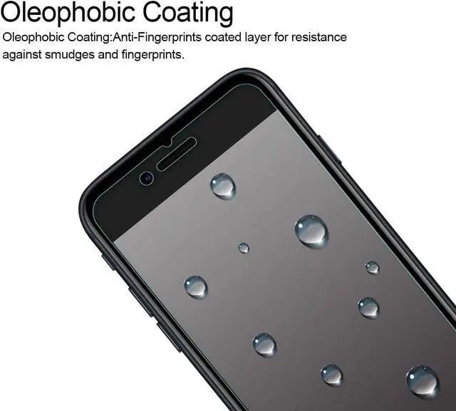 Alt view image 6 of 6 - (2 Pack) Designed for iPhone SE (2022 3rd Gen) / iPhone SE (2020 2nd Generation) / iPhone 8/7 (4.7 Inch) Tempered Glass Screen Protector Anti Scratch Bubble Free