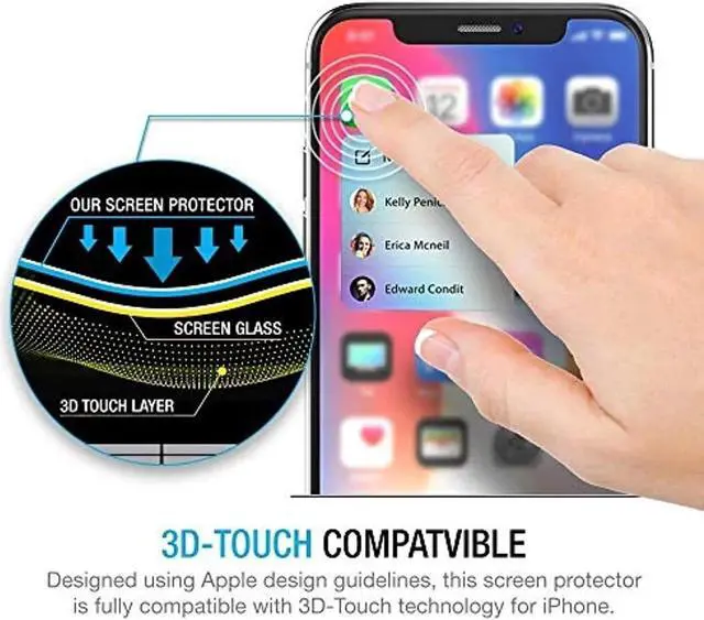 Alt view image 4 of 6 - [2 Pack] Privacy Screen Protector for iPhone 11/XR Tempered Glass Anti-Spy Bubble Free Case Friendly Easy Installation Film for iPhone 11/XR 6.1 Inch