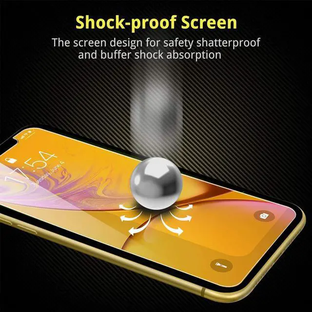 Alt view image 3 of 6 - Shatterproof Tempered Glass Screen Protector for iPhone 11/ iPhone XR [3-Pack] [Easy Installation Frame] [9H Hardness] [99.99% HD Clear][Bubble Free] for  6.1