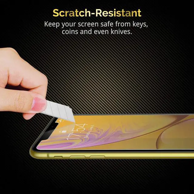 Alt view image 5 of 6 - Shatterproof Tempered Glass Screen Protector for iPhone 11/ iPhone XR [3-Pack] [Easy Installation Frame] [9H Hardness] [99.99% HD Clear][Bubble Free] for  6.1