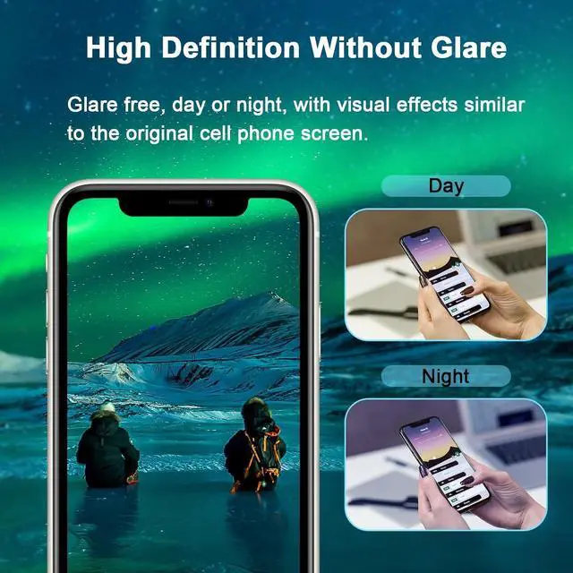Alt view image 7 of 7 - Screen Protector for iPhone 11, iPhone XR (6.1") HD Anti Blue Light Blocking Tempered Glass Film, Eye Protection,Case Friendly, Bubble Free, Glare Free, with Easy Installation Kit, 3 Pack