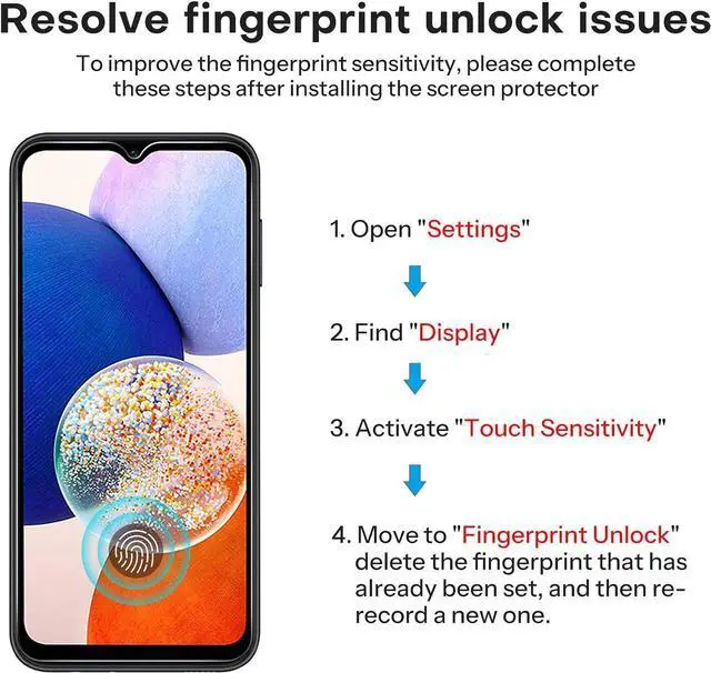 Alt view image 5 of 7 - OMOTON Screen Protector for Samsung Galaxy A14 5G, [3+2 Pack] for A14 screen protector & Camera Lens Protector, Case Friendly/Tempered Glass/Alignment Frame(6.6 Inch, 2023 Released)