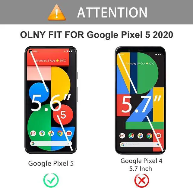 Alt view image 2 of 7 - OMOTON [3 Pack] Screen Protector for Google Pixel 5 - Tempered Glass/Alignment Frame/Anti Scratch Screen Protector for Google Pixel 5