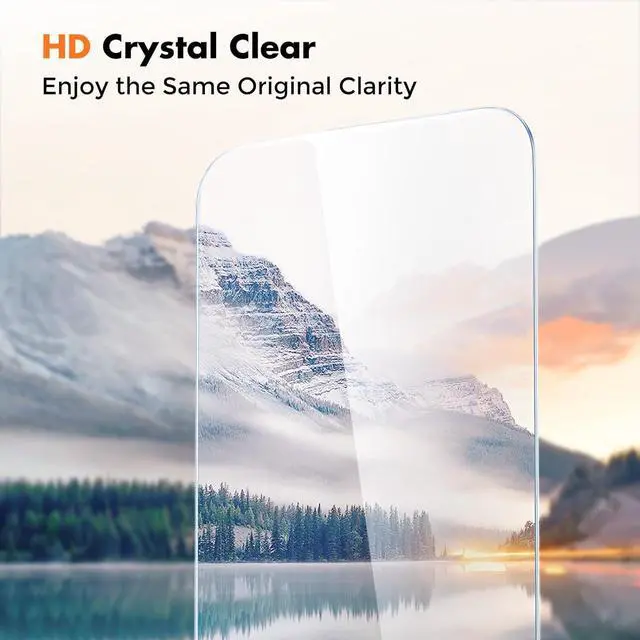 Alt view image 5 of 7 - UNBREAKcable Shatterproof Tempered Glass Screen Protector for iPhone 15 Pro [3-Pack] [Easy Installation Frame] [9H Hardness] [99.99% HD Clear][Bubble Free] for Apple 6.1