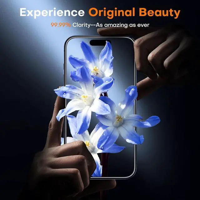 Alt view image 6 of 6 - TOCOL for iPhone 15 Screen Protector [Military Grade Shatterproof] HD Tempered Glass for iPhone 15 Full Coverage Screen Protector, Anti-Fingerprint, Easy Installation, 2 Packs
