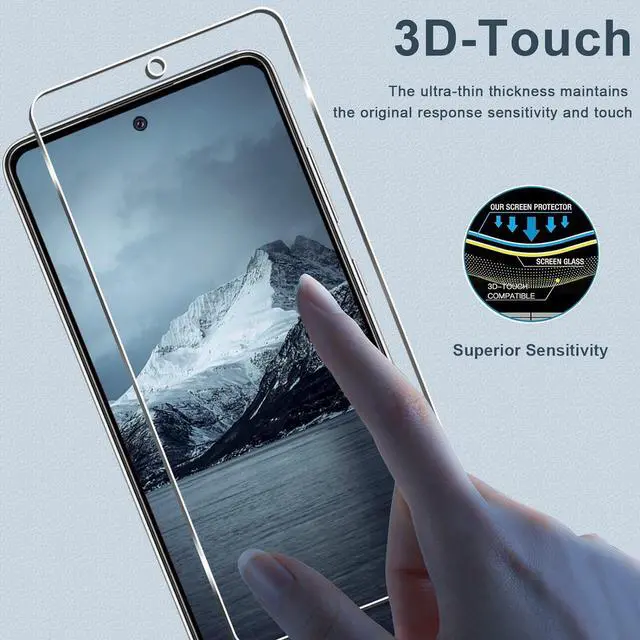 Alt view image 5 of 7 - [3+3 Pack] Galaxy A52 5G Screen Protector + Camera Lens Protector, 9H Tempered Glass Film, Scratch Resistan, Easy Installation, Bubble Free, HD Screen Protector for Samsung Galaxy A52 5G/4G/A52s 5G