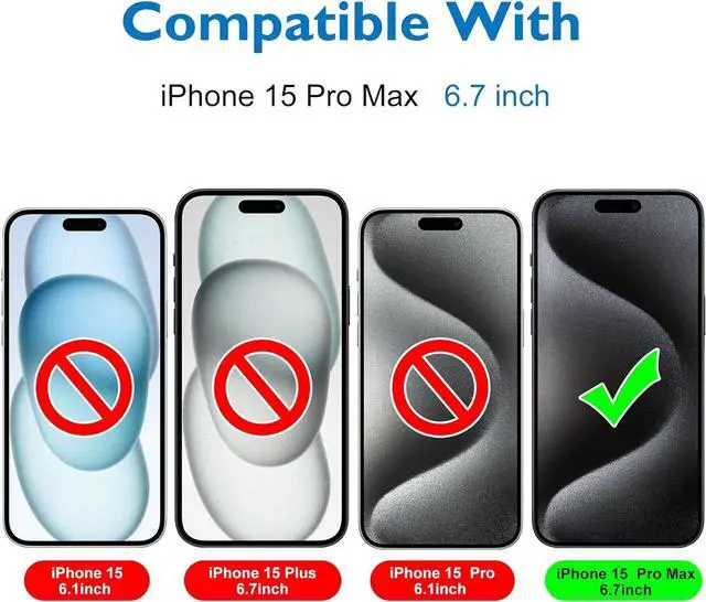 Alt view image 2 of 7 - 2 Pack Matte Glass Screen Protector for iPhone 15 Pro Max[6.7 inch] + 2 Pack Camera Lens Protector Anti-Glare & Anti-Fingerprint Case Friendly Tempered Glass Film Bubble Free Smooth as Silk