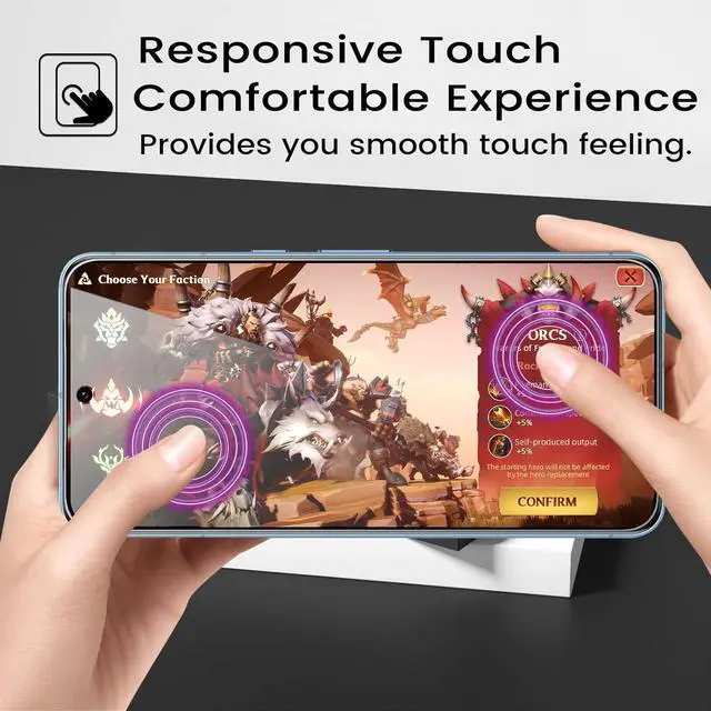 Alt view image 7 of 7 - 4 Pack for Google Pixel 8 Pro Screen Protector with 4 Pack Camera Lens Protector, 9H Tempered Glass Film Anti-Fingerprint Case Friendly Bubble Free