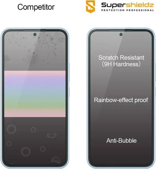 Alt view image 2 of 5 - Supershieldz (2 Pack) Designed for Samsung Galaxy A54 5G Tempered Glass Screen Protector, Anti Scratch, Bubble Free