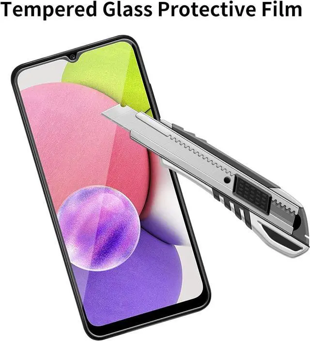 Alt view image 3 of 6 - [4 Pack] Glass Screen Protector Compatible for  Galaxy A03s /Galaxy A03 Core /Galaxy A03[9H Hardness]-HD Screen Tempered Glass Scratch Resistant Easy Install [Case Friendly][Bubble Free]