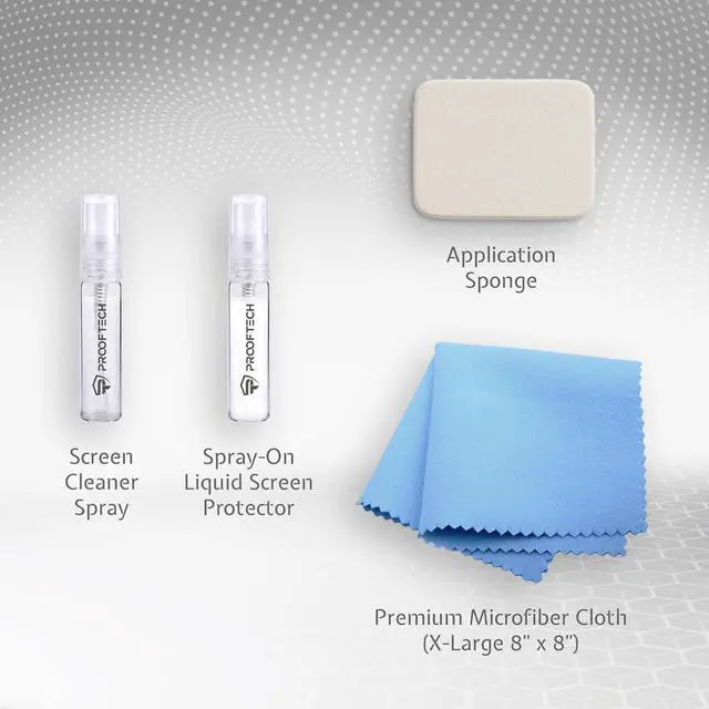 Alt view image 2 of 6 - ProofTech SPRAY ON Liquid Glass Screen Protector for up to 10 Devices - Wipe On Scratch and Crack Resistant Nano Protection for All Phones Tablets Smart Watches Universal