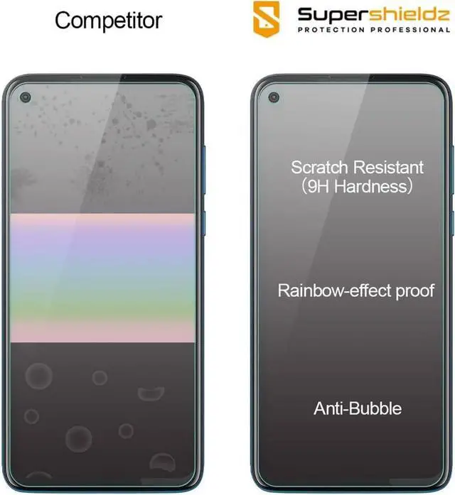 Alt view image 2 of 5 - Supershieldz (3 Pack) Designed for Motorola Moto G Power (2020) Tempered Glass Screen Protector, Anti Scratch, Bubble Free