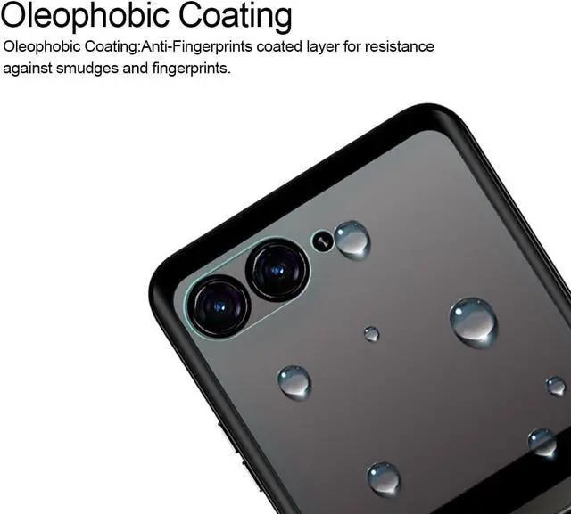 Alt view image 4 of 4 - Supershieldz (2 Pack) Designed for Motorola Razr+ / Plus (2023) (Front Screen Only) Tempered Glass Screen Protector, 3D Curved Glass, Anti Scratch, Bubble Free (Black)