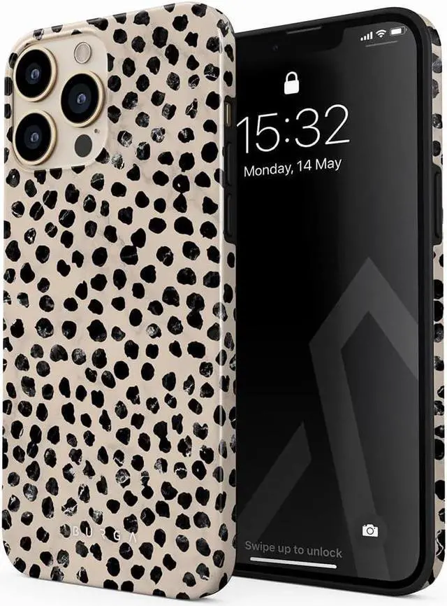 Main image of BURGA Phone Case Compatible with iPhone 14 PRO - Hybrid 2-Layer Hard Shell + Silicone Protective Case, Heavy Duty Protection, Almond Latte