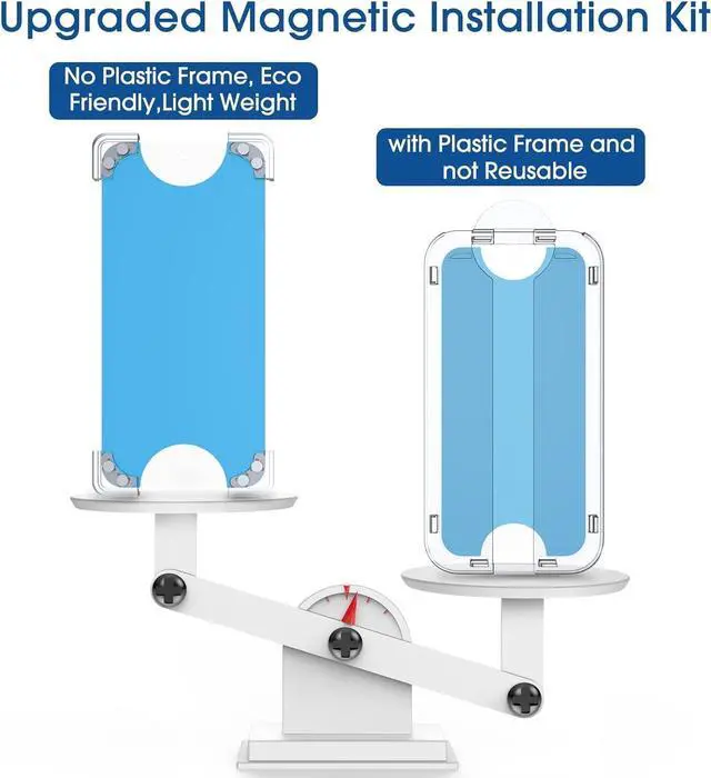 Alt view image 6 of 7 - amFiIm Magnetic Auto-alignment OneTouch Tempered Glass Screen Protector + Camera Lens Protector for Samsung Galaxy S23 FE 6.4", Full Coverage Fingerprint ID Compatible Easy Installation(Reusable)