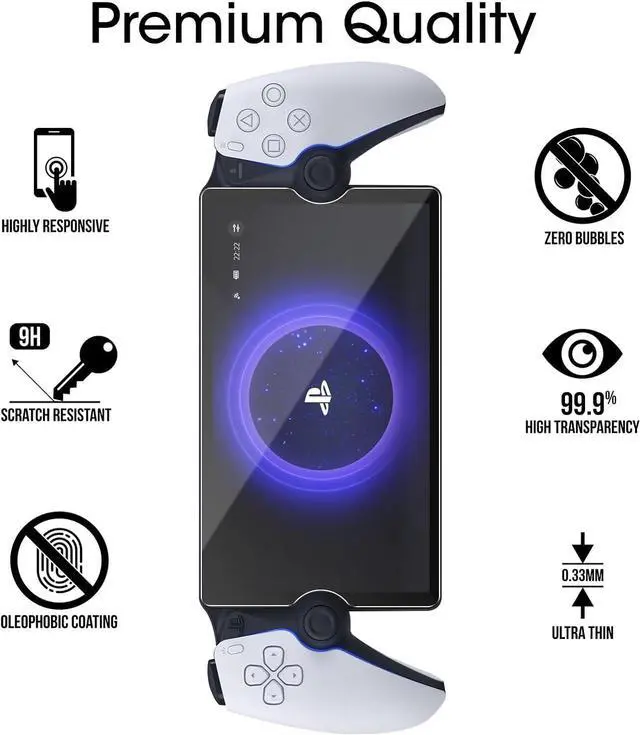 Alt view image 3 of 7 - amFilm 3 Pack Tempered Glass Screen Protector for PlayStation Portal Remote Player 8 inch - PlayStation 5 with Easy Installation Kit, Transparent Ultra HD, Anti-Scratch, Anti-Fingerprint