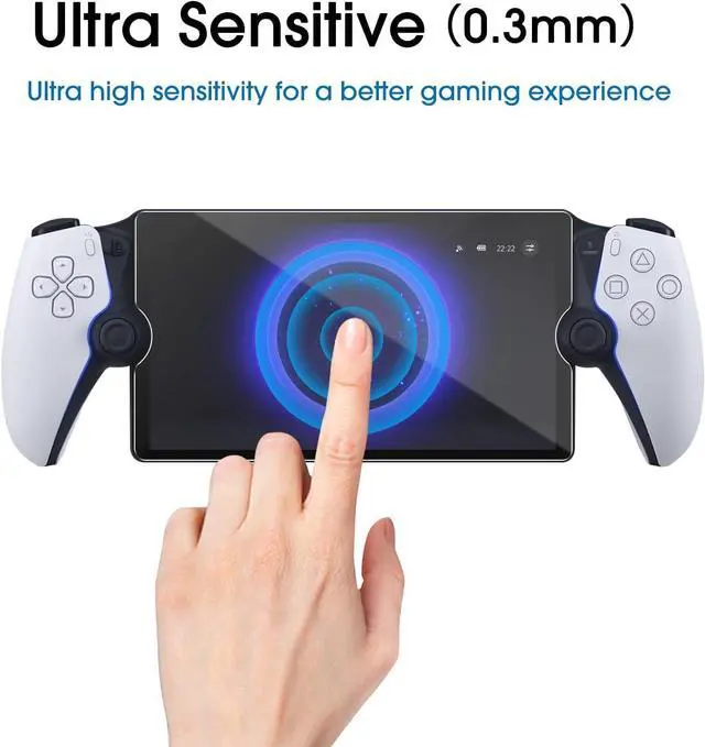 Alt view image 4 of 7 - amFilm 3 Pack Tempered Glass Screen Protector for PlayStation Portal Remote Player 8 inch - PlayStation 5 with Easy Installation Kit, Transparent Ultra HD, Anti-Scratch, Anti-Fingerprint