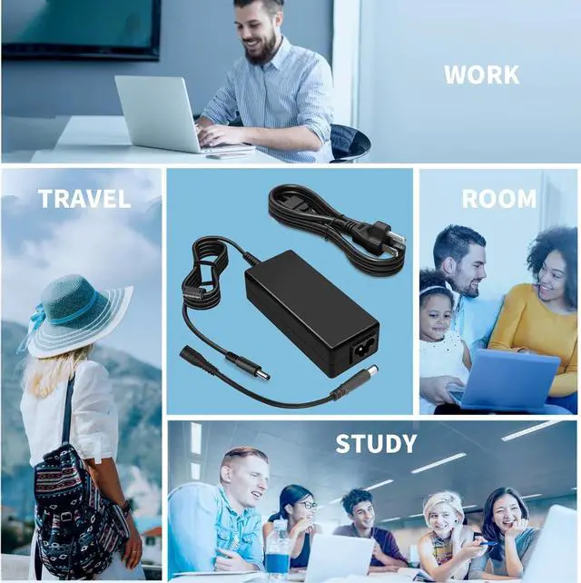 Alt view image 7 of 7 - 65W/45W Laptop Charger for  Inspiron 14 15 16 3000 5000 3511 3510 3501 3535 3530 3520 3521 3525 3542 5620 5625 5593 5510 5575 5420 Vostro 3425 3520 5630 19.5V-3.34A Power Supply Cord