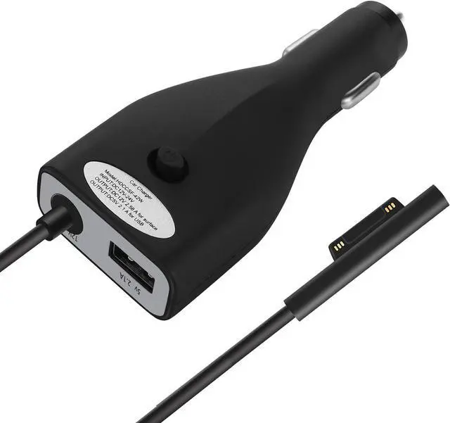 Main image of Surface Car Charger with USB Charging Port, Total 42W 12V 2.58A Power Supply, Compatible for Microsoft Surface Pro7 + Plus Pro6 Pro5~3 Surface Go 1/2 Laptop 1/2/3 Surface Book