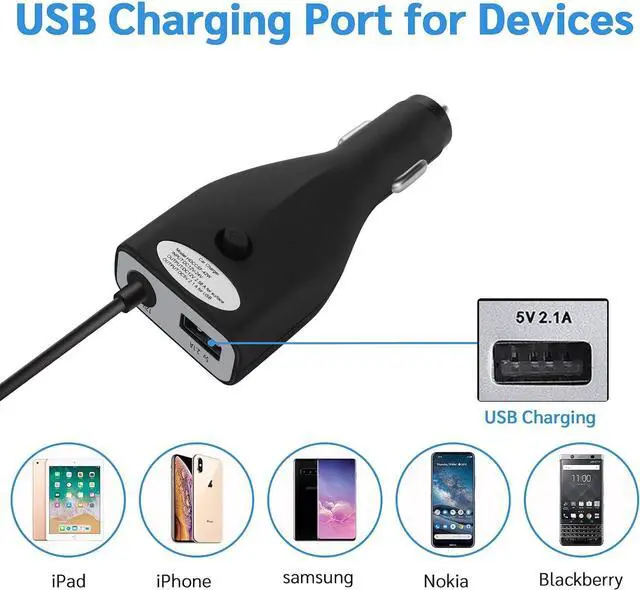 Alt view image 6 of 7 - Surface Car Charger with USB Charging Port, Total 42W 12V 2.58A Power Supply, Compatible for Microsoft Surface Pro7 + Plus Pro6 Pro5~3 Surface Go 1/2 Laptop 1/2/3 Surface Book