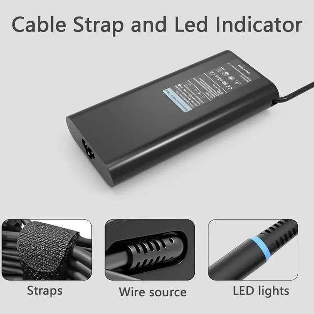 Alt view image 5 of 7 - 130W AC Adapter Compatible with Dell inspiron 16 Plus 7640 7620 7630 Business Laptop,for inspiron 14 16 Plus 7420 7430 7510 XPS 15 17 9730 9640 7590 9530 9550 7590 Power Supply Cord