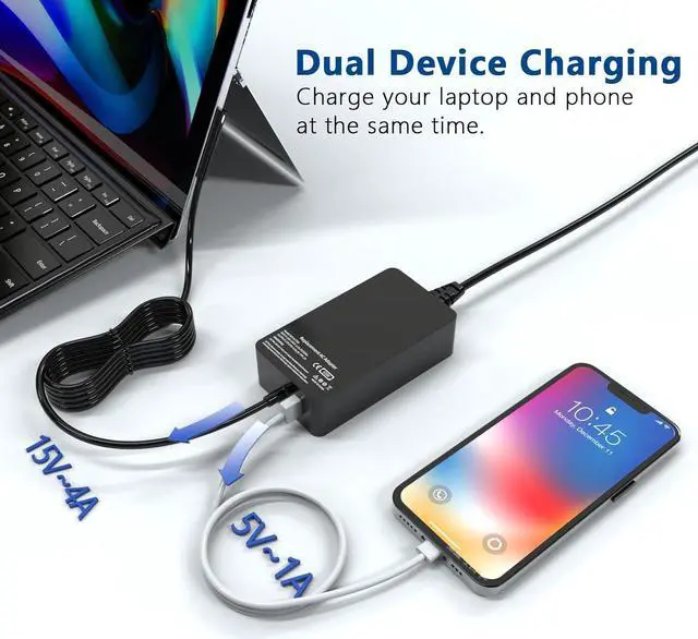 Alt view image 5 of 7 - Surface Pro Laptop Charger 65W Compatible with Microsoft Surface Charger, Surface Pro 10,9,8,7+,7,6,5,4,3,X, Windows Surface Laptop 6,5,4,3,2,1,Surface Book Go Tablet,Support 44W,36W,8FT Cord