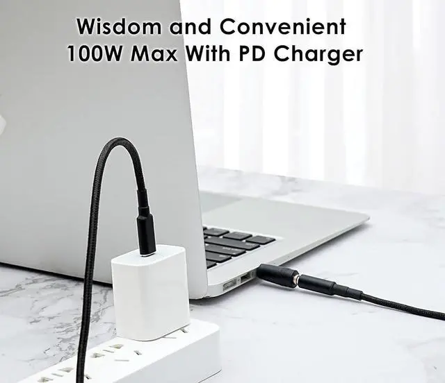 Alt view image 2 of 7 - USB C to DC Adapters 10PCS Power Plug Kit, Universal Charger Supply 100W PD Power Cable & 5.5x2.1mm Round Barrel Jack for Sony Toshiba Samsung Acer Asus Lenovo Dell HP Laptop Charging Connector Tips