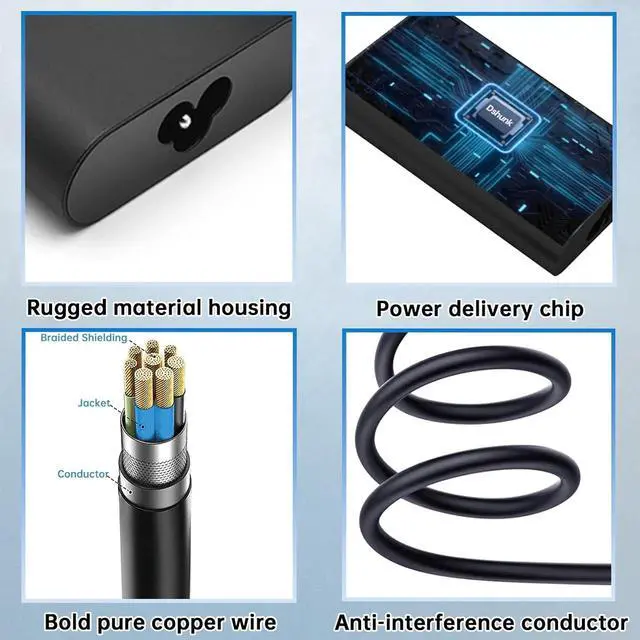 Alt view image 6 of 7 - 65W Watt 7.4mm Laptop Charger Fit for Dell Latitude 5580 5490 7490 E6430 E5470 5400 5500 5480 5590 7480 5290 7290 E6420 E7470 E5440 E7440 E7450 LA65NM130 19.5V 3.34A AC Adapter Power Cord