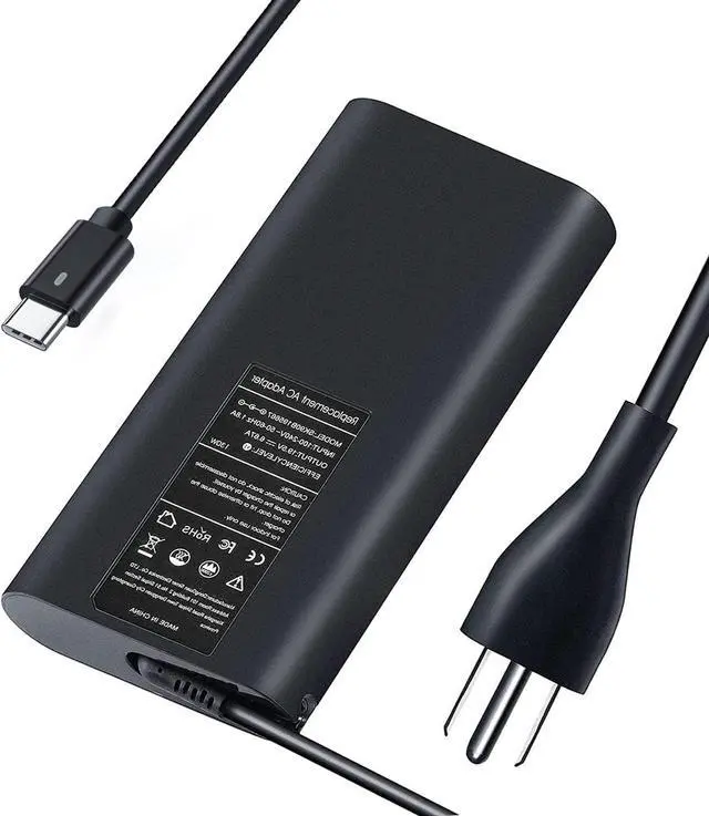Main image of 130W 100Watt Charger for  130W Laptop Charger USB C Compatible with  XPS 17 15 2in1 9575 9700 9500 9510 Precision 3580 5550 5530 2in1 Latitude 7410 7310 7210 5510 Type C Computer Power Cord
