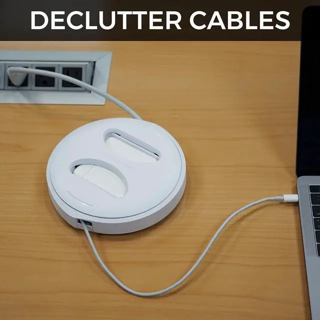 Alt view image 3 of 7 - HumanCentric Cord Winder for Macbook Charger Organizer, Cable Reel for Macbook Chargers, Travel Mac Charging Case for USB-C 29W and 30W, Apple Macbook Pro + Air Power Cord Storage Protector, Small