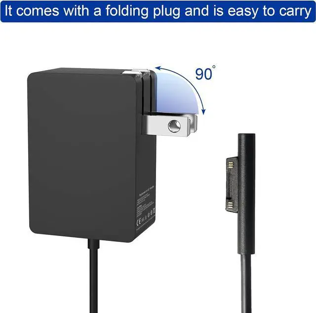 Alt view image 4 of 7 - Surface 24W 15V 1.6A Go Charger, Power Supply Adapter Compatible with Microsoft Surface Go/Go 2/Go 3/Surface Pro 4 Core m3/Surface Pro 3 Core m3 AC Power Adapter