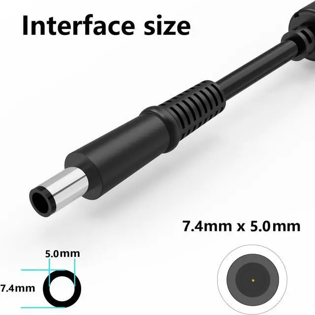 Alt view image 2 of 7 - AC Adapter Fit for Dell 15 17 G5 (5587/5590) G3 (3579/3379/3590) G7 (7588/7590/7790) Alienware M13 M15 M17 M14x M15x M17x Area-51m DA180PM111 Laptop AC Charger