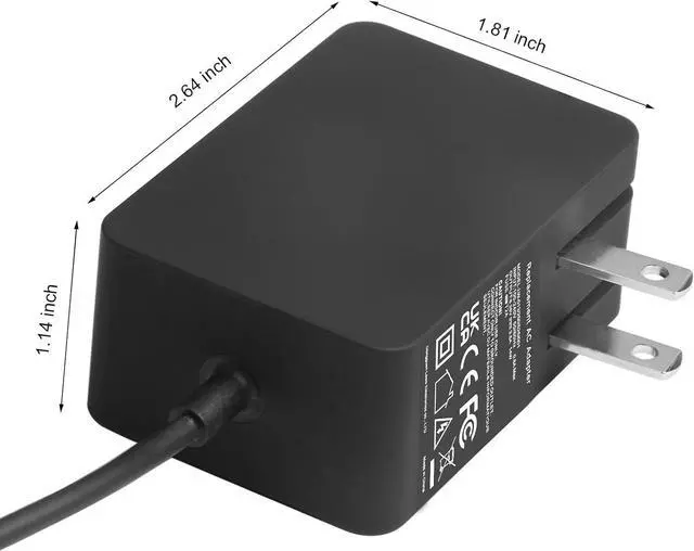 Alt view image 4 of 7 - Surface 3 Charger 13W 5.2V 2.5A AC Power Adapter Charger Cord Replacement for Microsoft Surface 3, Model 1623 1624 1645 Tablet with USB Charging Port 4.9Ft Cable-1.5m(Not Compatible Surface Pro 3)