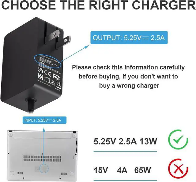 Alt view image 6 of 7 - Surface 3 Charger 13W 5.2V 2.5A AC Power Adapter Charger Cord Replacement for Microsoft Surface 3, Model 1623 1624 1645 Tablet with USB Charging Port 4.9Ft Cable-1.5m(Not Compatible Surface Pro 3)